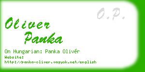 oliver panka business card